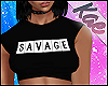 K| Savage Crop Top White