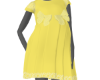 KIDS PLEATED DRESS YELLO