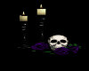 Skull Purple Rose Candle