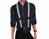 Black Shirt w/Suspenders