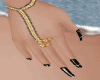 NAILS  -WITH GOLD CHAINS