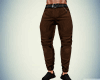 Fabric Trousers # Brown