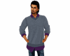 Blue Sweater w/ Purple 