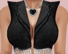 E* Black Denim Vest
