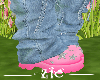Denim Glow Boots Pink