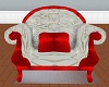red white chair