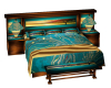 TEAL AND GOLD COMFY BED