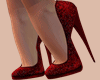 E* Red Glitter Heels