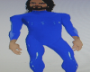 blue latex bodysuit