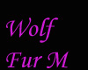 Grey/Purple Wolf Fur  M