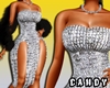 !C Slit Dress Drip