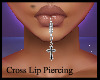 ! Silver Cross Lip Ring