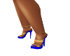 Blue/Gold Spike Heel