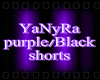 ~lYlPurple/black shorts~