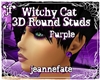 *jf* Witchy Cat Studs Pp