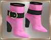 Pink Buckle Boots