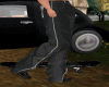 MxU-Male Ziper Pants BL