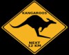 Kangroo crossing sign