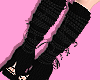 Lace Knee Heels BLk