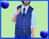 Dress Shirt+Vest Blue