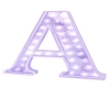 Lilac Blinking Letter A