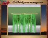 Anns green drapes w/rods
