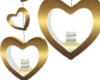 gold heart candles 