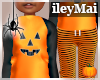 i| Girls Pumpkin Pjs