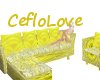 sofa and bed yellow