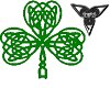 Celtic Shamrock in Green