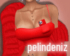[P] Heart red knit coat