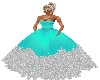 CA teal gown n Diamonds