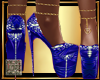 [L[ BLUE Strass Heels