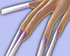 purple long nails