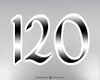 120 sign no background