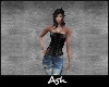 Ash. Leather corset