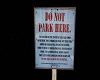Do Not Park Sign