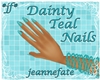 *jf* Dainty Teal Nails