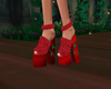 Christmas Red Fur Heels
