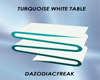 Turquoise & White Table