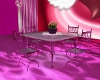 purple shiny table