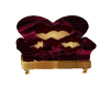 Burgundy heart chair