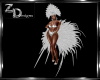 show girl tail feathers