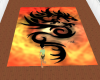 fire dragon rug