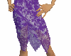 (e) purple skirt