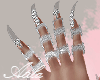 Nails + silver rings