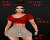 A/L   OUTFIT RED TOP