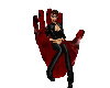 Dark red hand chair