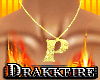 [DF] P gold necklace