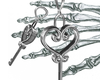 heart key earrings